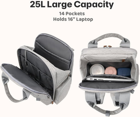 Backpack 4 JSTPRO Diaper Bag - Large Diaper Bag with Portable Changing Pad as Baby Shower Gifts, Lightweight Waterproof