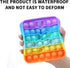 2 Packs Pop Fidget Sensory Toys, Round and Square Silicone Pressure Relieving Squeeze Toys for Kids and Adults