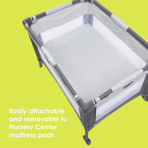 Dash Grey Fitted Sheets for Baby Trend Nursery Playards