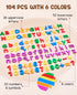 104PCS Magnetic Letters Numbers Alphabet Fridge Magnets, ABC 123 Educational Learning Toy Set for Toddlers Kids