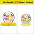 Blulu 6 Pieces Happy Birthday Table Decorations, Colorful Paper Honeycomb Birthday Centerpieces