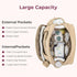 Large Capacity Crossbody Diaper Bag for Moms