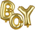 BBTO 2 Pack Oh and Boy Balloons Banners with Gold Rope for Baby Shower Birthday Party Gender Reveal