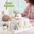 Diaper Caddy Organizer, Wooden Diaper Storage for Nursery, White, Rectangular Size