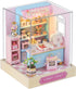 CUTEROOM DIY Doll House Miniature Furniture Wooden House Kit with Dust Cover