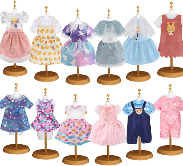 YAYYAY 12 Sets Baby Doll Clothes for 10-12 Inch Dolls, Princess Styling Outfits