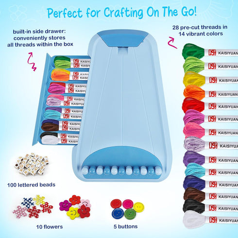 6 7 8 9 10 11 12 8-12 Bracelet Making Kit for Girls - Friendship Bracelet Kit - Easter Gifts for Ages Year Old Girl