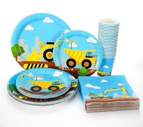 vinfo Set 97 24 Bulldozer Construction Birthday Party Supplies Pieces For Kids- Serves Guest-Digger Truck Party