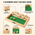 GSE Wooden Shut The Box Dice Game Board, 9 Numbers, 2 Wooden Dices, Classic Tabletop Version