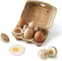 Tiny Land Wooden Egg Toy Set for Kids 6-Piece Pretend Play Food