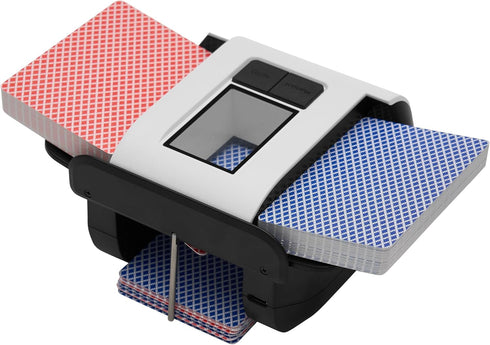 2 2000mAh 2 10, Automatic Card Shuffler Machine Deck, Rechargeable Electric Card Shuffler Deck for UNO, Poker, Phase