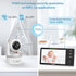 Blemil 5.5" 4000mAh Baby Monitor, HD Split-Screen with Battery, Panoramic Zoom Video Baby Monitor with Camera