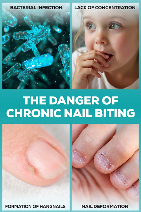 Nail Biting Prevention for Kids - Safe & Effective Thumb Sucking Deterrent, No Bite Nail Polish Pen for Age 3+