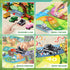 23 Set 2-in-1 2 4 6+ HOGOKIDS Animals Valentines Party Favors for Kids Building - Zoo Scene Board Game with Play Mat