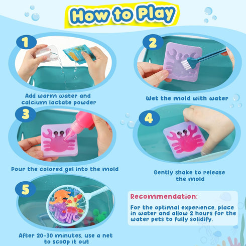 20 24 4 5 6 7 8 9 10 Magic Water Elf Toy Kit, Water Gel Kit Pets, Gels & Molds, Make Your Own Squishies Sensory Toys