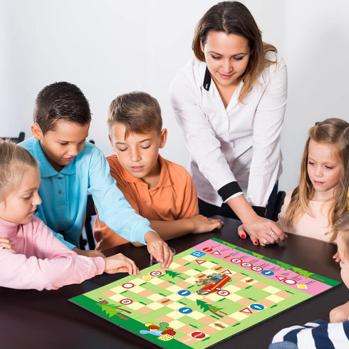 Zhanmai 10 Pcs Blank Game Board, Quad Fold Dry Erase for DIY Game Entertainment Activities, 18 x 18 Inches