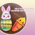 HUZU Easter Snap Builders, Easter Basket Stuffers Bunny, Carrot, Egg, Chick Wooden Puzzle Toy, Basket Essentials Take