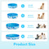 Swimming (32" 8") SLOOSH Foldable Dog Kiddie Pool - Portable Hard Plastic Kids Baby Doggie Pool, Anti-Slip Thick PVC