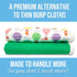 Happy Spitters Club LLC (2 Pack) 4-Layer Happy Spitters Club Baby Burp Cloths for Reflux & Heavy Spit-Up Extra-Wide