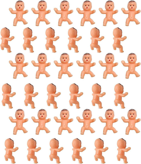 36pcs Mini Plastic Babies for Baby Shower, Party Decorations, Ice Cube Game, Baby Toys