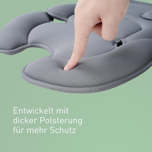 Infant Car Seat Insert Cushion Pad - Soft Head and Body Supports for Babies, Suitable for Car Seats and Strollers (Grey)