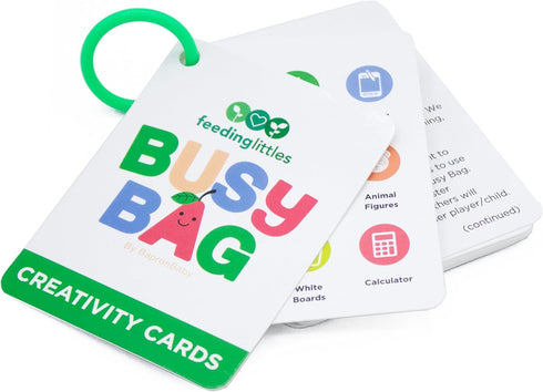 3+ BapronBaby Feeding Littles Busy Bag (Sage) - Toddler Travel Activity Kit, Restaurant Activity Kit for Independent