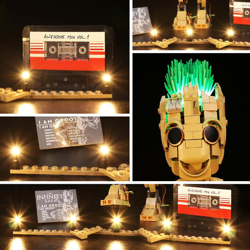 LED Lighting for Lego I am Groot 76217, Light Kit Compatible with Lego Model Set (Music Version)