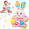 Ryotagift Baby Bilingual Musical Rabbit Stuffed Animals Toys,Infant Early Learning Toy with Light-Up