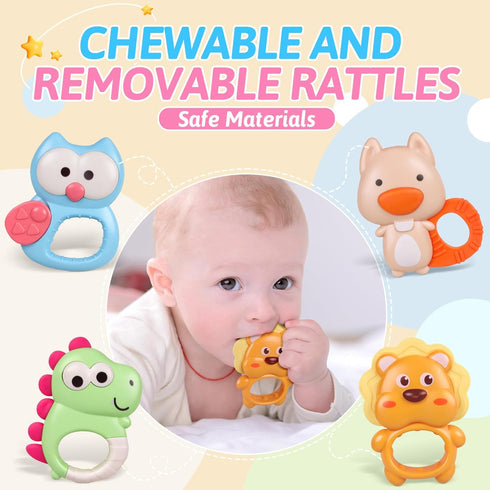 Crib Mobile with Music and Lights, Baby Mobiles for Cribs, Nursery Musical Mobile for Bassinets, Clip On Attachment