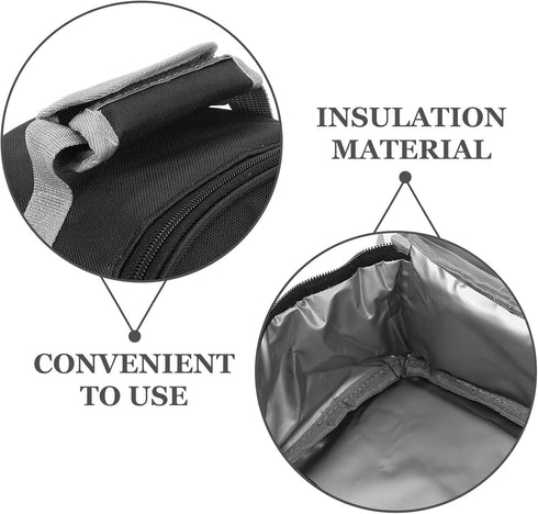 Insulated Black Bottle Cooler Bag for Travel Nursing & Milk Storage