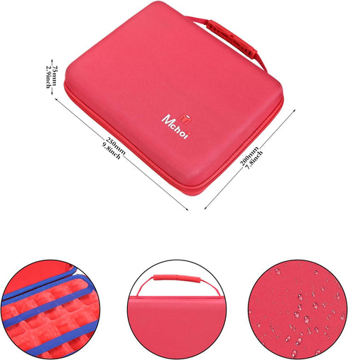 Mchoi Shockproof Carrying Case for Hot Wheels, Toy Car Organizer for 20 Cars, Red Case Only