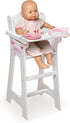 Toy Doll High Chair with Accessories by Badger Basket for 18 inch Dolls