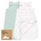 2-Pack Organic Baby Sleep Sacks, 100% Cotton - Soft & Breathable 0.5TOG