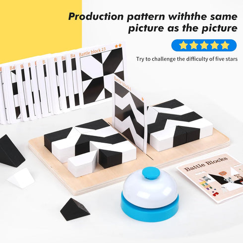 Brain Teaser Puzzle with 80 Challenges, Logic Toys for Kids, Wooden Blocks Puzzle, Birthday Gifts for Boys Girls