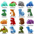 16 Pack Plush Dinosaurs, Mini Dinosaur Figures Assortment Keychain Toy, Soft Dino Stuffed Animal Set for Kids