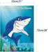 FEPITO Pin The Fin on The Shark Game, 24 Pcs Fins for Shark Birthday Party Decoration Supplies