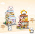 MEIEST Set,Simulation Mini City Shop Street View Building Blocks Model Panda Architecture Collection Particle