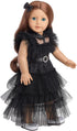 18 Inch Doll Clothes Black Party Dress Costume Accessories for 18 Inch Dolls (Doll NOT Included)
