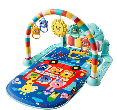 JING SHOW BUSSINESS Baby Play Mat Baby Gym,Play Piano Tummy Time Baby Activity Mat, Music