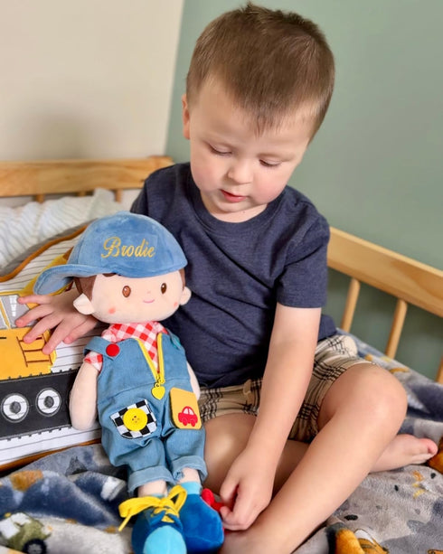 Doll(16''), 2-Year-Old LeyaDoll Soft Bady Educational Soft Baby Learning Sensory Doll for Toddlers, Montessori Toys