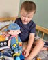 Doll(16''), 2-Year-Old LeyaDoll Soft Bady Educational Soft Baby Learning Sensory Doll for Toddlers, Montessori Toys
