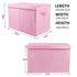 Large Toy Storage Box Chest for Kids, Sturdy Organizer Bin with Lid for Living Room, Nursery, Bedroom, Pink