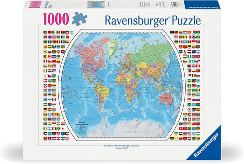 1000 12000664 Ravensburger Political World Map Piece Jigsaw Puzzle for Adults - - Handcrafted Tooling, Made in Germany