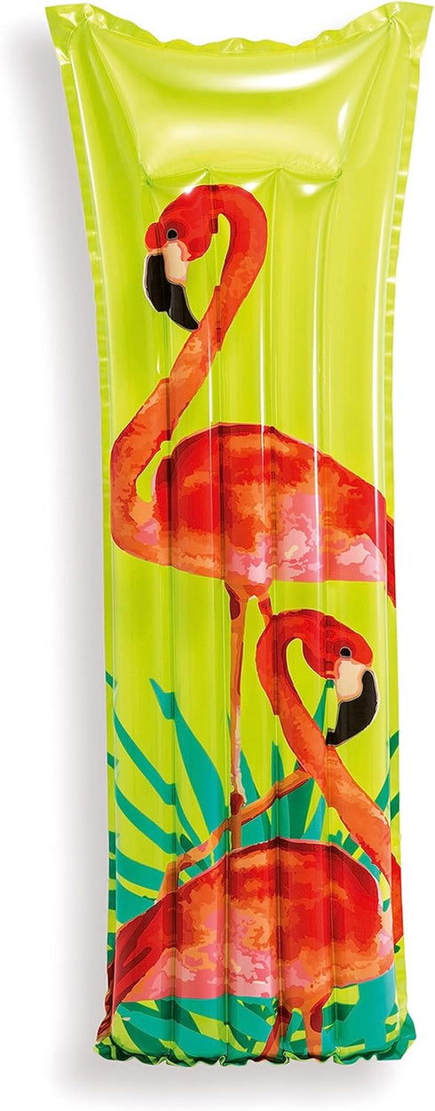 2 220lb Intex Inflatable Floating Fashion Mat: Durable Vinyl Air Chambers Weight Capacity Style May Vary One Mat