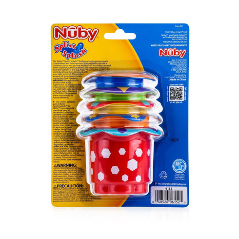 5-Piece Nuby Splish Splash Stacking Cups Baby Bath Toy