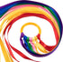 ANCIRS 2 Pack Rainbow Hand Kites, Plastic Dancing Ribbon Streamer Wand for Indoor Outdoor Party Play