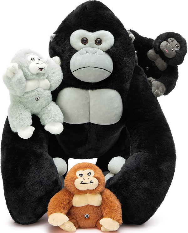 MaoGoLan Giant Gorilla Stuffed Animals - 19.6" Large Plush Gorilla with Babies,