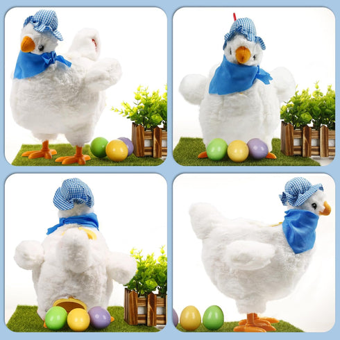 Dancing Chicken Egg Toy - Plush Easter Fun with Sound