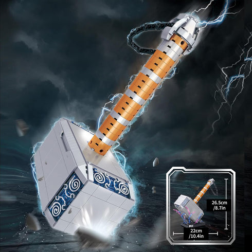Thor Battle Hammer Building Blocks Set, Fantastic Super Hero Toys, Unique for 6+ Kids or Adults (975 PCS)