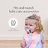 Dodo Babies Pacifier Clip with Case Set, 5-Piece Set, Pink & Gray Prints, Universal Binkie Clip & Holder